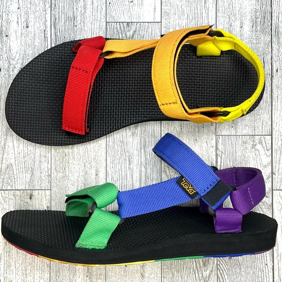 Teva Shoes - Teva Pride Rainbow Universal Open Toe Adjustable Velcro Midform Sandals